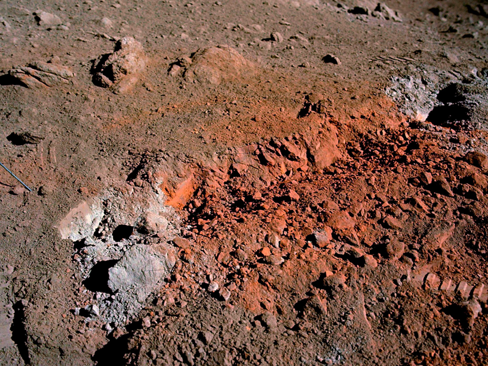 Enhanced image - red soil at 74220 sample location