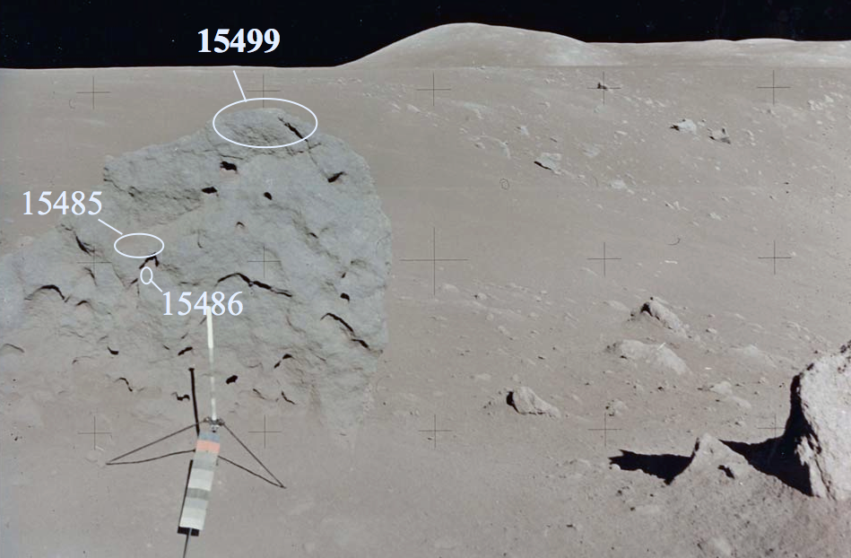 Location of sample 15485 (courtesy of NASA)