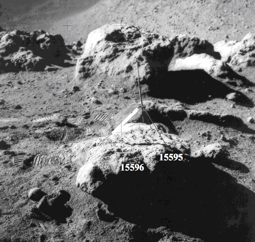 Location of sample 15595 (courtesy of NASA)