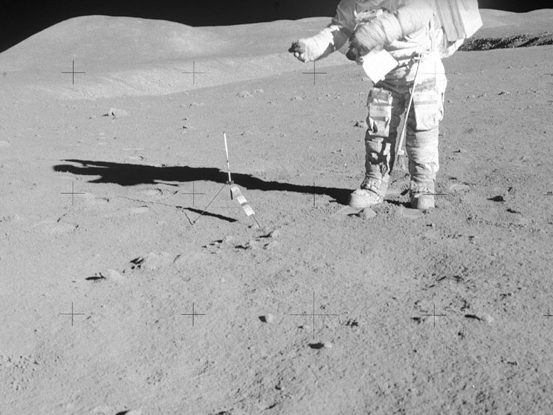 Astronaut close to 15065 sample location