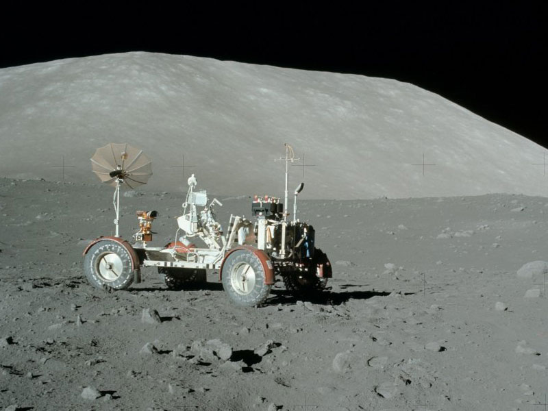 Apollo 17 buggy close to 71035 sample location