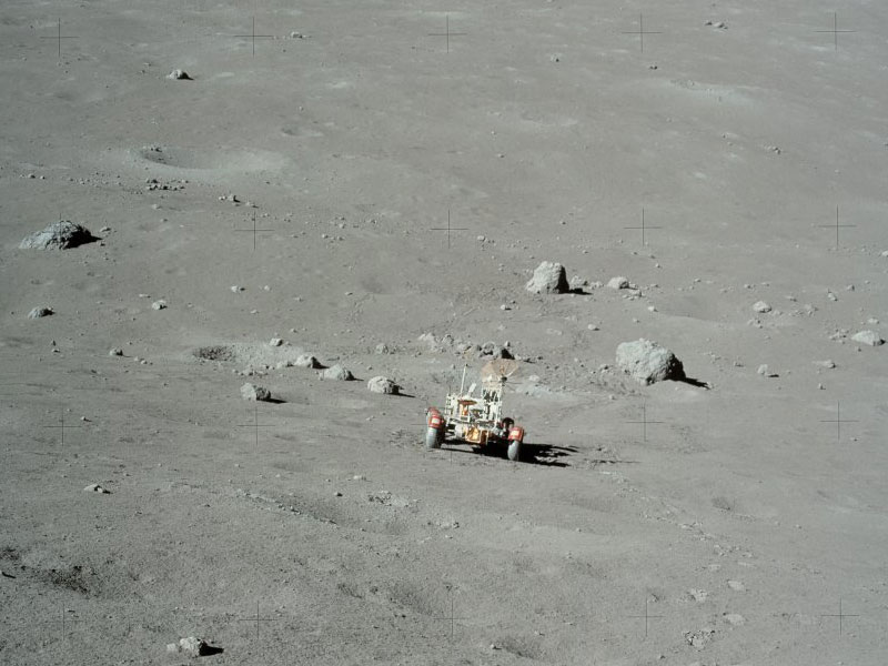 Apollo 17 buggy close to 72275 sample location