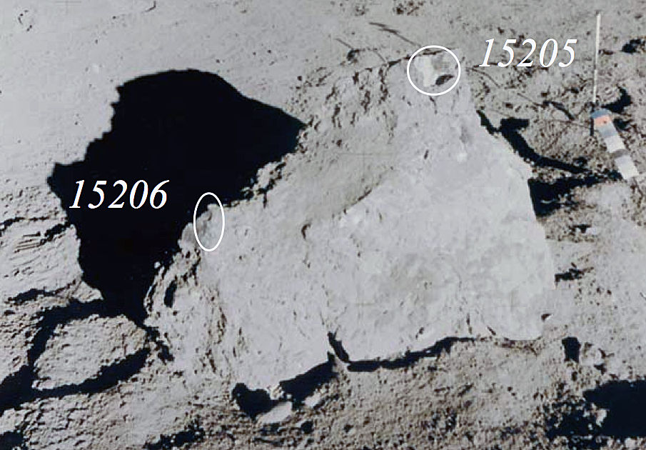 Field photo of sample 15205/15206 (courtesy of NASA)