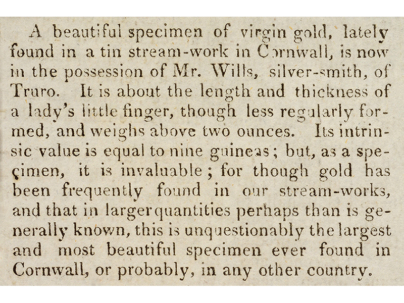 Royal Cornwall Gazette February 6th 1808