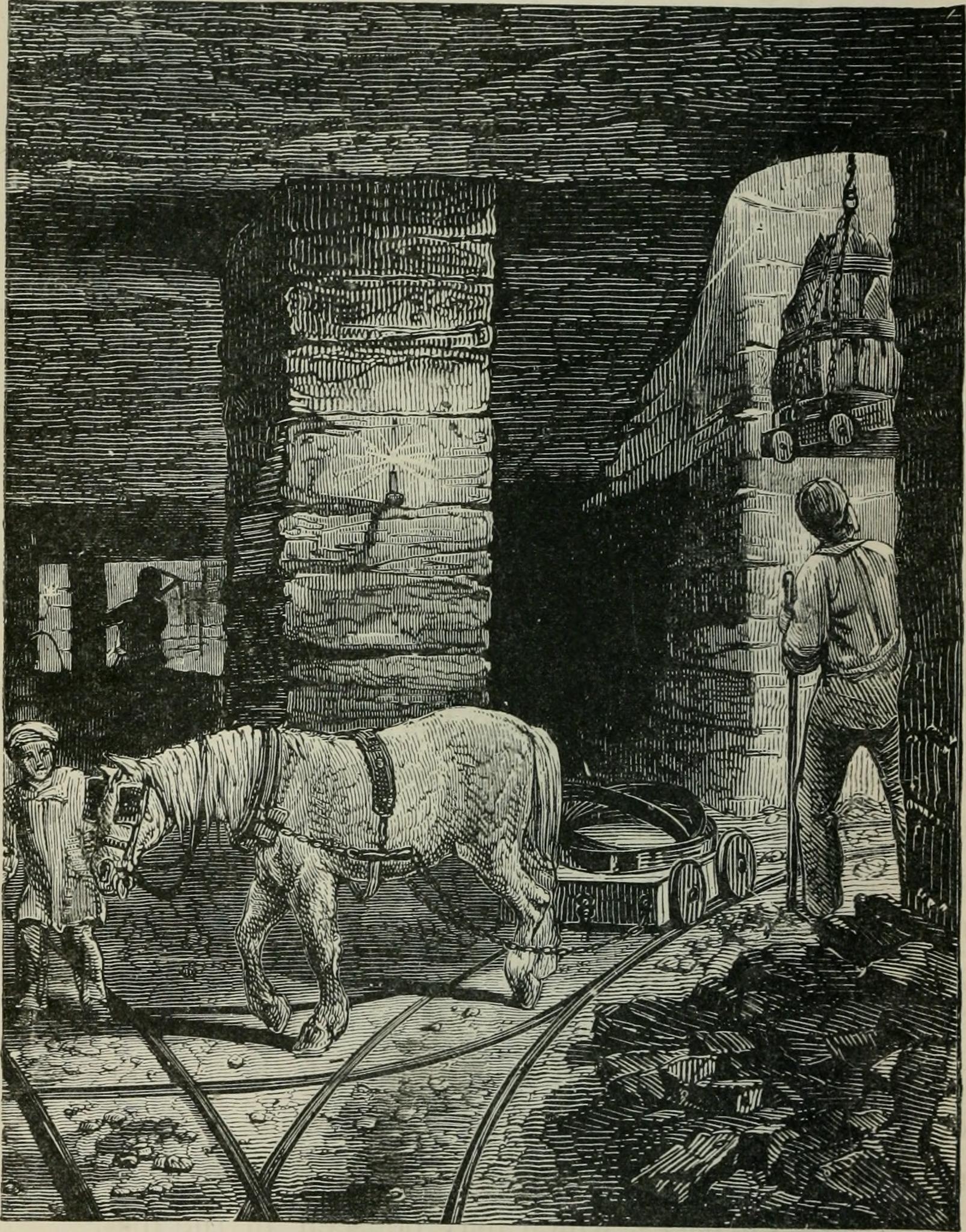 Etching of coal mining underground