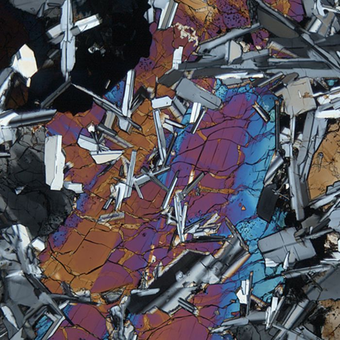 Subophitic texture from a lunar basalt