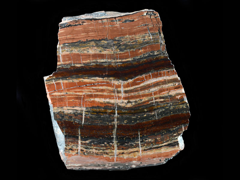 banded manganese ore - width 14 cm